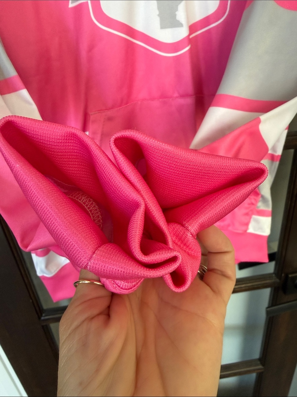 State of Hockey Women's Pink Performance Hoodie - Picture 4 of 8